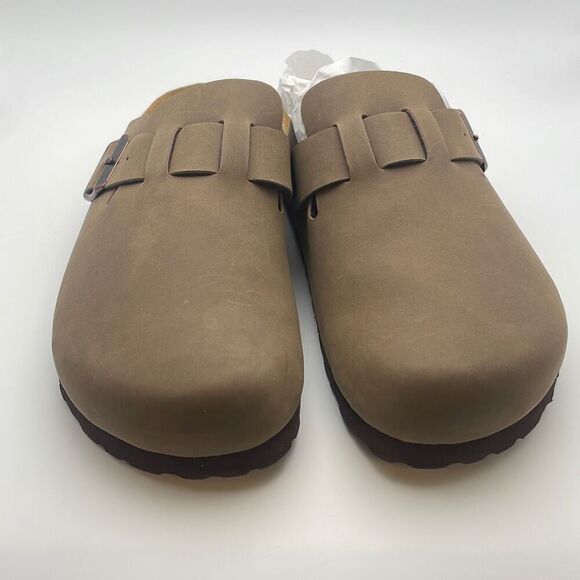 CUSHIONAIRE Slip-On Buckle Clog with Cork Footbed SIZE 6.5 BROWN - Picture 2 of 8